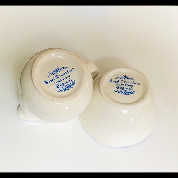 SOLD Royal Crownford Ironstone Creamer n Sugar - Picture 2 of 8